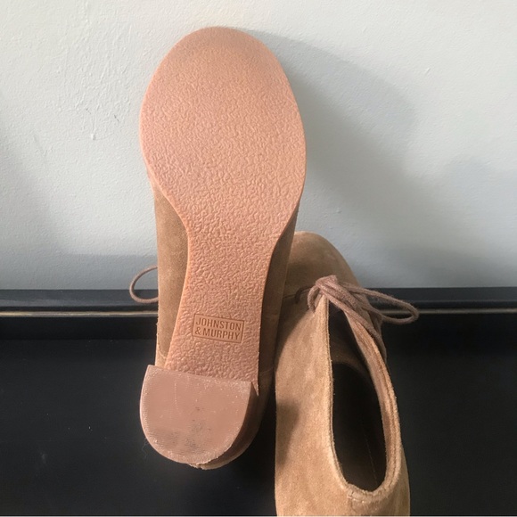 Johnston & Murphy Brown Suede Lace Up Bootie, Size 8M Women. - Picture 9 of 9